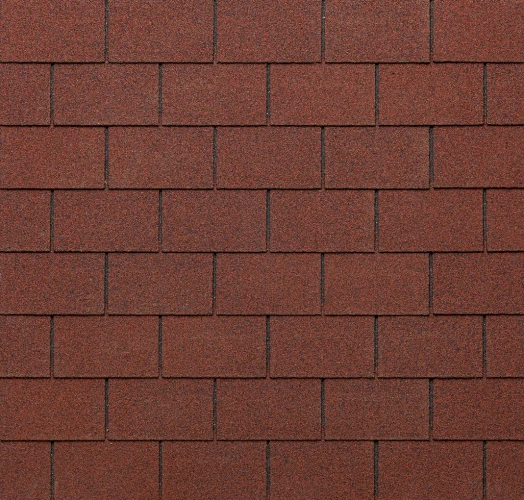 Telha Shingle Eco Roof Rectangular — cor 013 Mixed Red